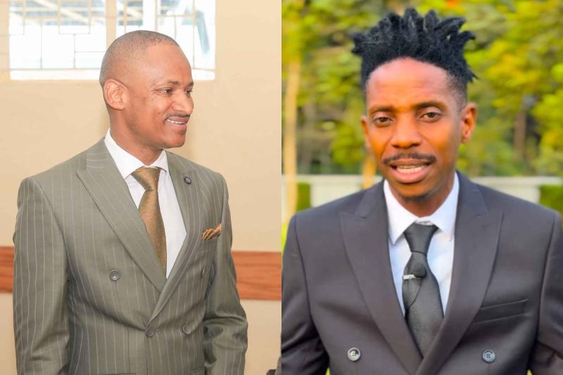 Collage photo of Babu Owino and Eric Omondi.